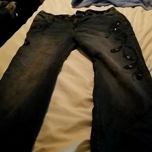 Limited edition venetia Jean's embroidered and patched pocket Jean's tailored